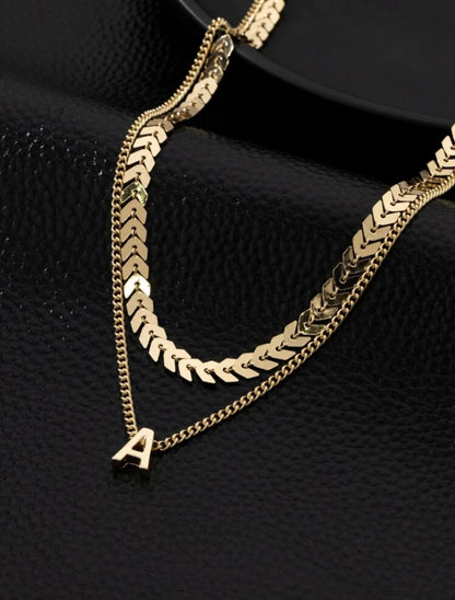 Personalisierte goldene Halskette / favBijou